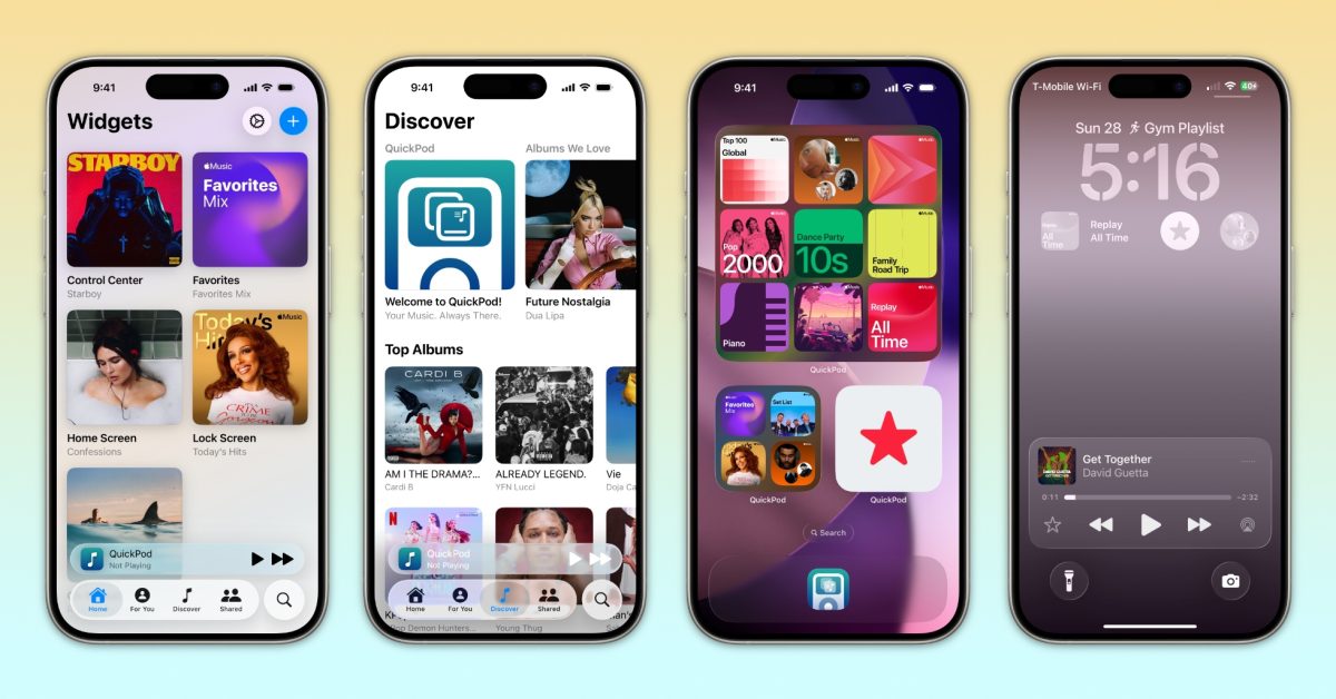 Инди-приложение «QuickPod»: виджеты для полного погружения в музыку