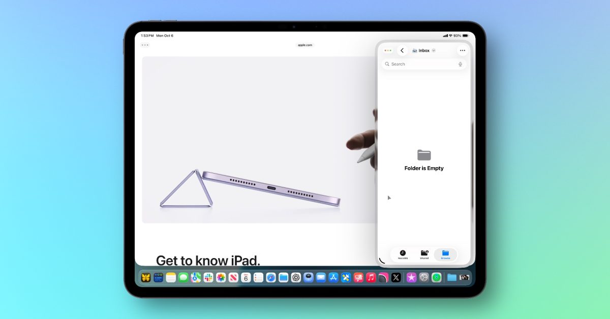 iPadOS 26.1 beta 2 возвращает многозадачность Slide Over на iPad