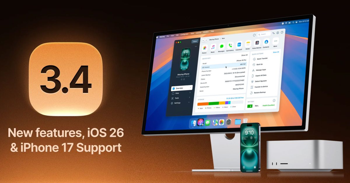 iMazing 3.4: профессиональный контроль над вашим iPhone со скидкой 20%