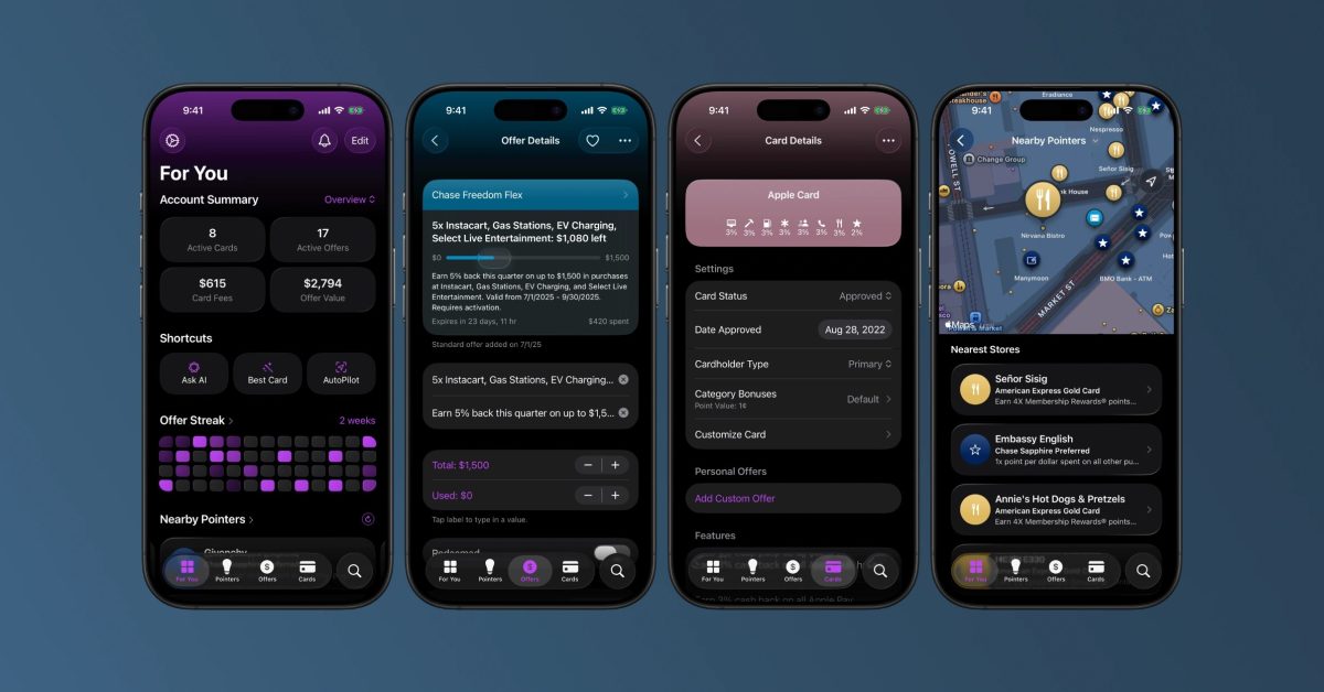 CardPointers обновлен для iOS 26 с дизайном Liquid Glass, Apple Intelligence и другим [Скидка 50