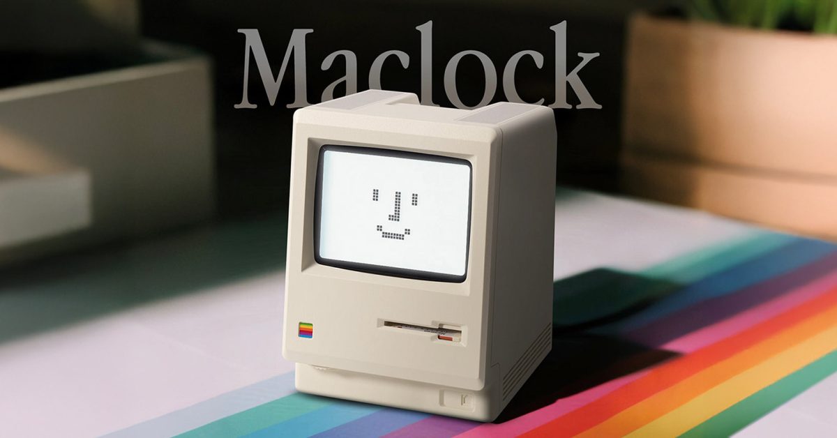 Maclock — очаровательные настольные часы для поклонников Macintosh 1984 года