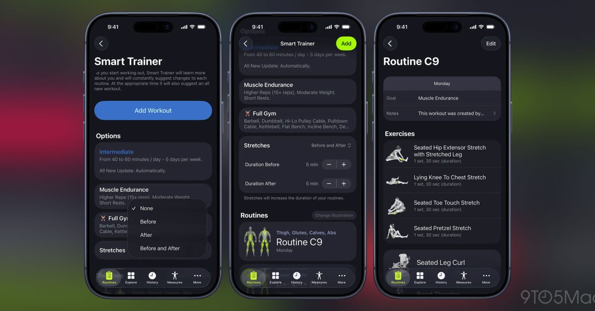 Масштабное обновление SmartGym: новые функции, включая рекомендации по растяжке, сегменты тренировок и контроль нагрузки