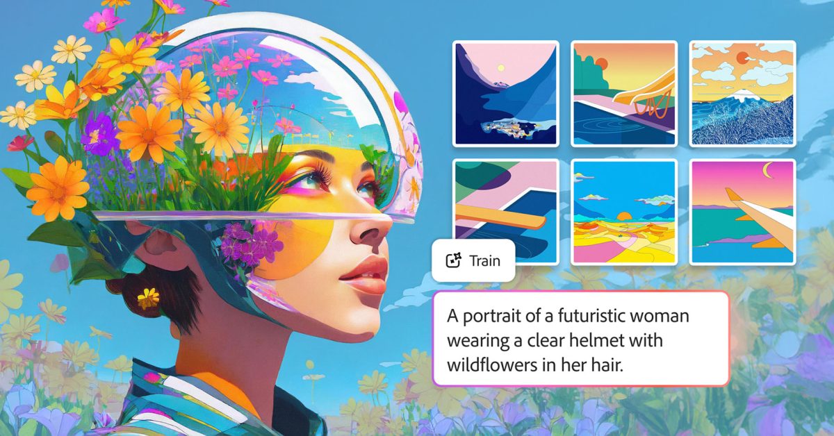 Теперь вы можете обучить Adobe Firefly создавать изображения в вашем уникальном стиле