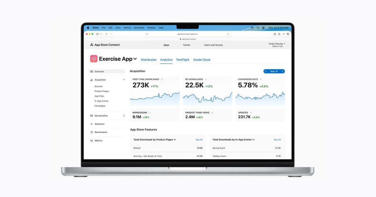 Apple представляет масштабное обновление аналитики в App Store Connect
