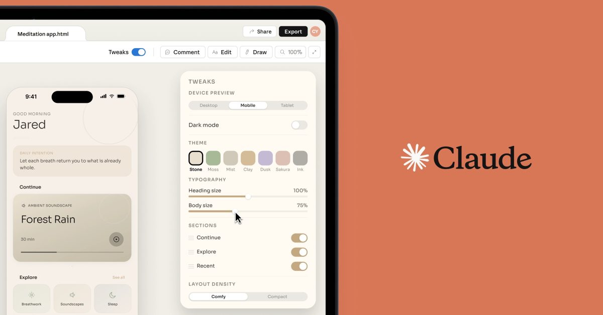Anthropic представляет Claude Design после обновления модели Opus 4.7