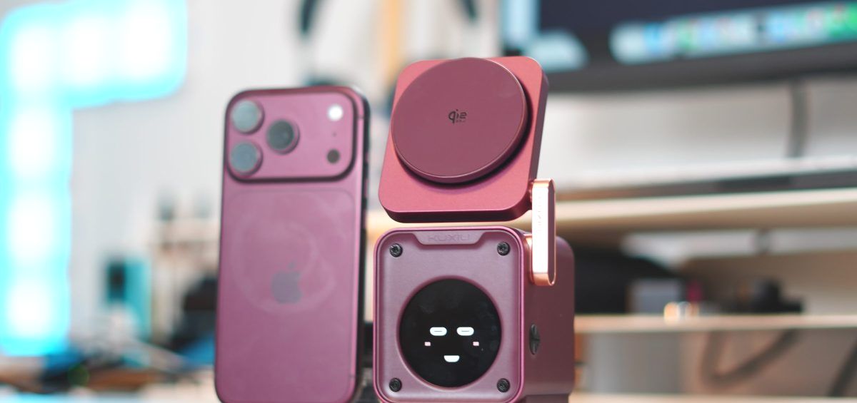 Kuxiu D5 теперь в бургундском: зарядка для iPhone 18 Pro