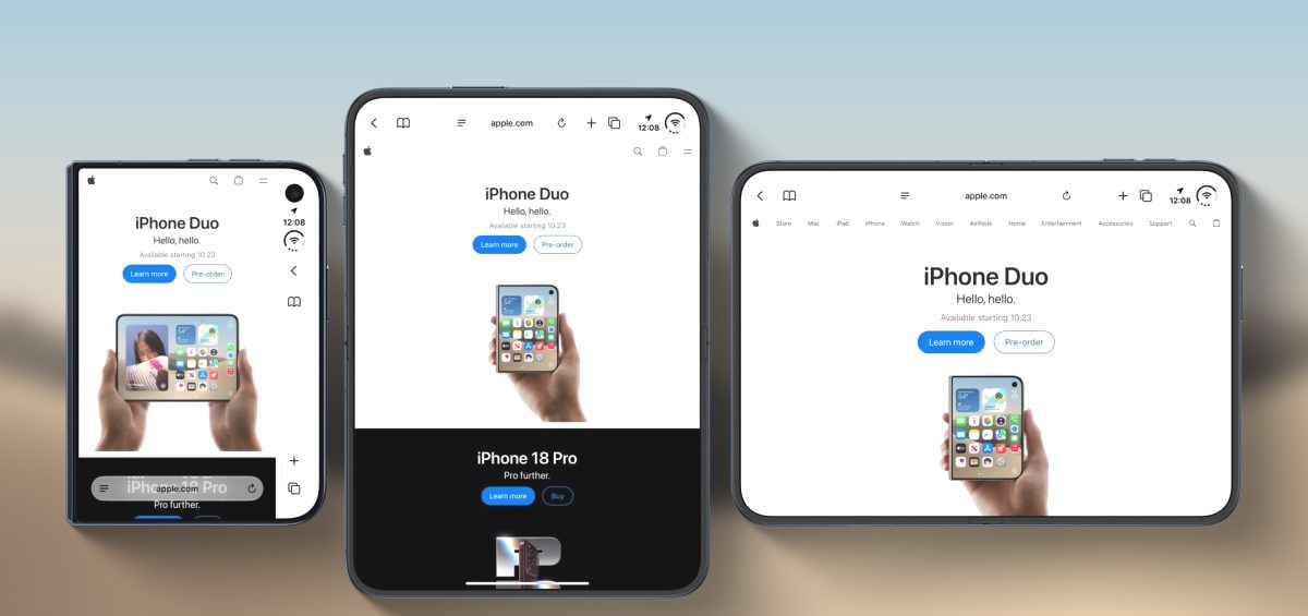 Apple ищет решение для тесного интерфейса Safari на внешнем дисплее iPhone Duo